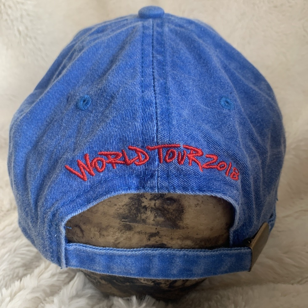 Pink Beautiful Trauma World Tour 2018 Baseball Blue Hat Adjustable One Size - Picture 4 of 6